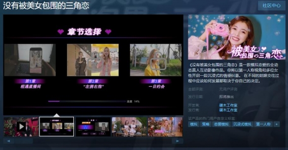 《没有被美女包围的三角恋》Steam页面上线发售日未公布