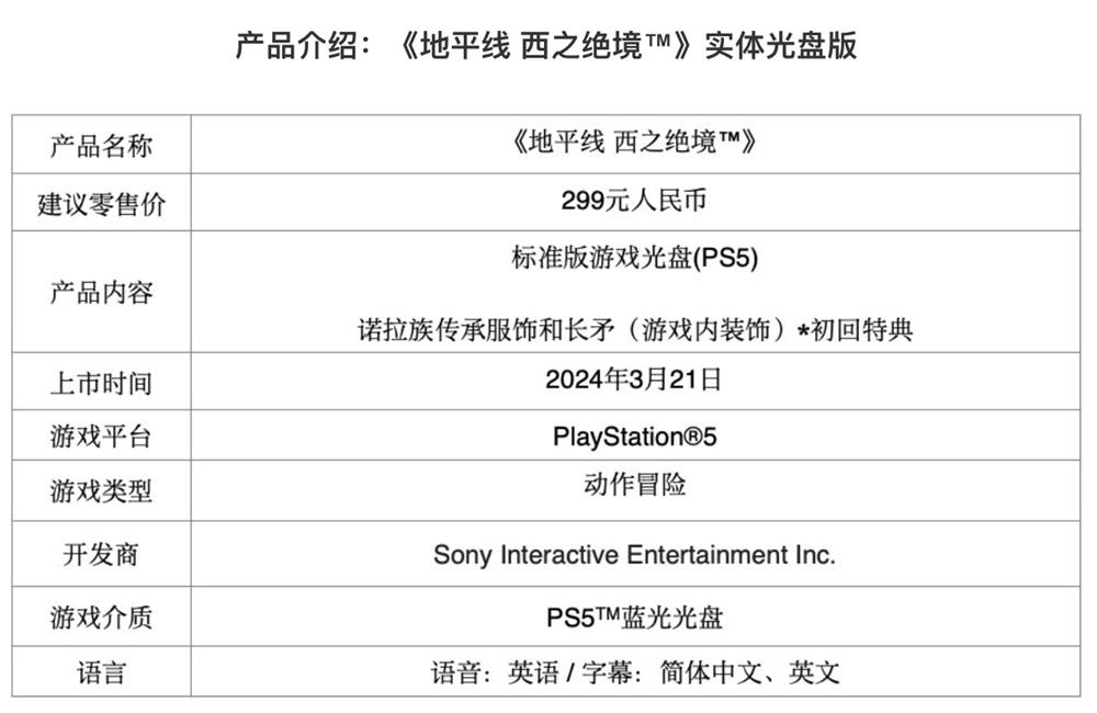 《地平线：西之绝境》PC版开启预载  全球解锁时间公布