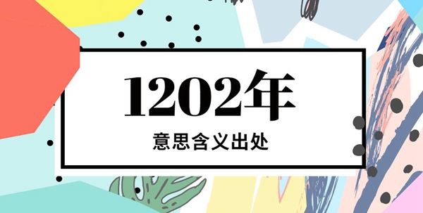 1202年什么意思