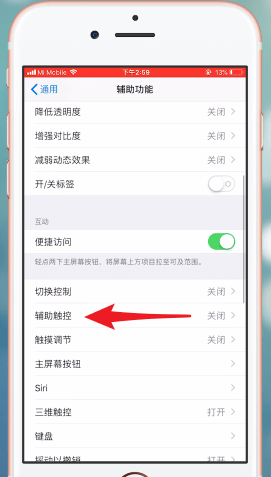 ios12的悬浮球在哪