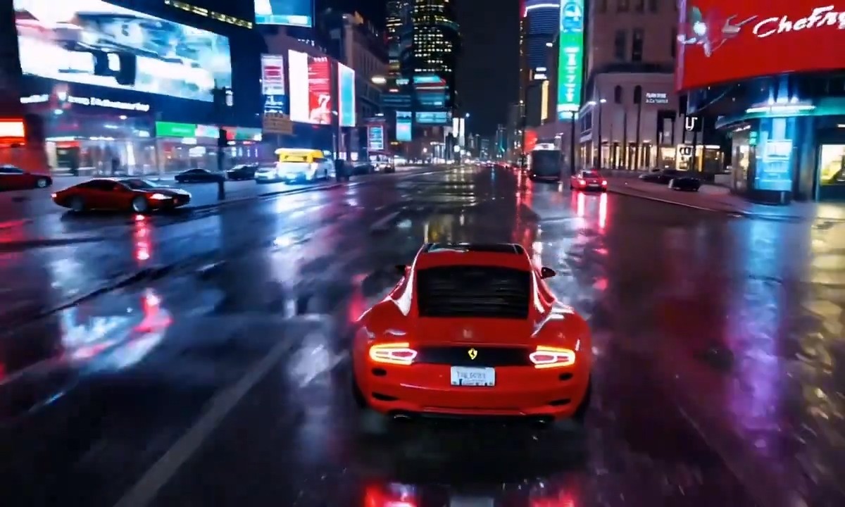 画面看起来很能打 网友分享AI生成的《GTA4》